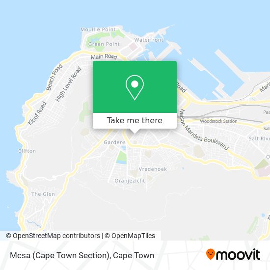 Mcsa (Cape Town Section) map