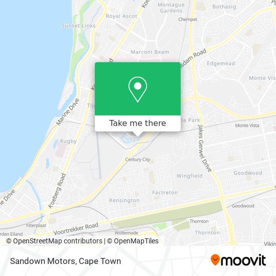 Sandown Motors map