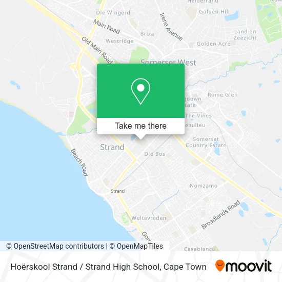 Hoërskool Strand / Strand High School map