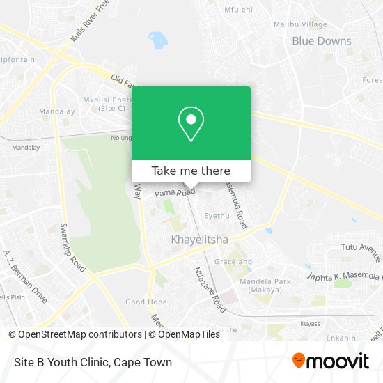 Site B Youth Clinic map