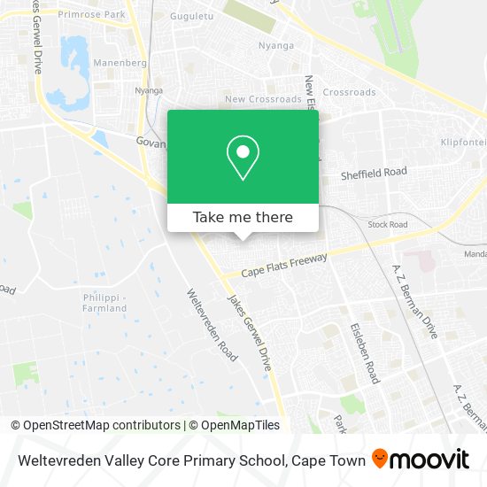 Weltevreden Valley Core Primary School map