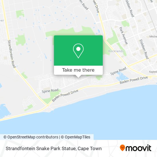 Strandfontein Snake Park Statue map