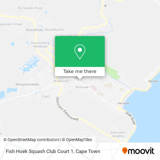 Fish Hoek Squash Club Court 1 map