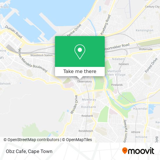 Obz Cafe map