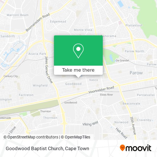 Goodwood Baptist Church map