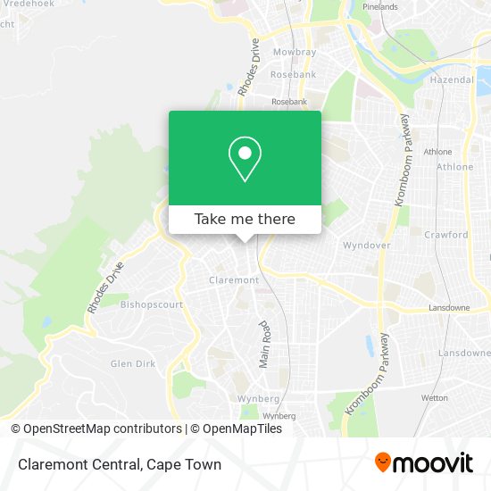 Claremont Central map
