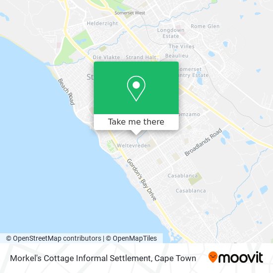 Morkel's Cottage Informal Settlement map