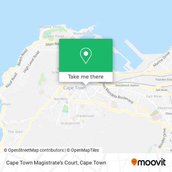 Cape Town Magistrate's Court map