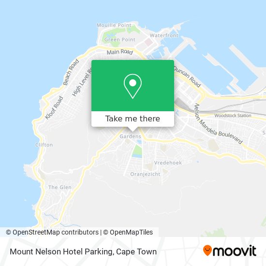 Mount Nelson Hotel Parking map