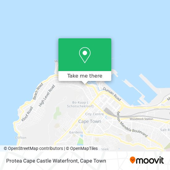 Protea Cape Castle Waterfront map