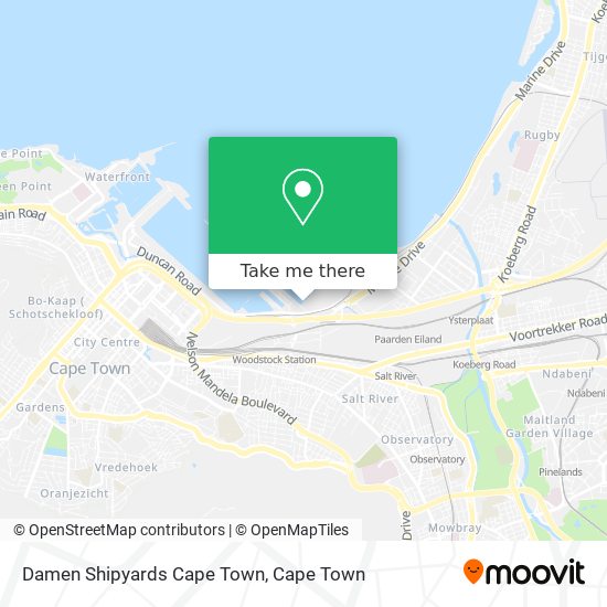 Damen Shipyards Cape Town map
