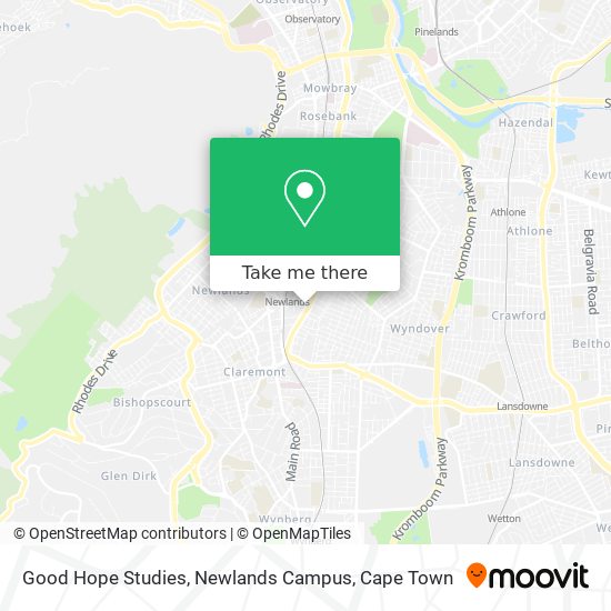 Good Hope Studies, Newlands Campus map