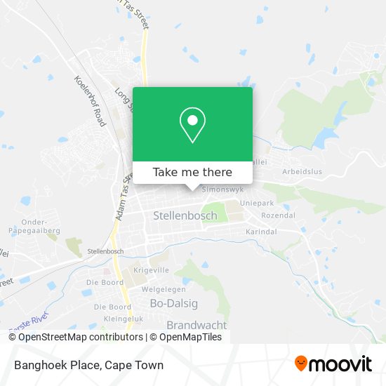 Banghoek Place map