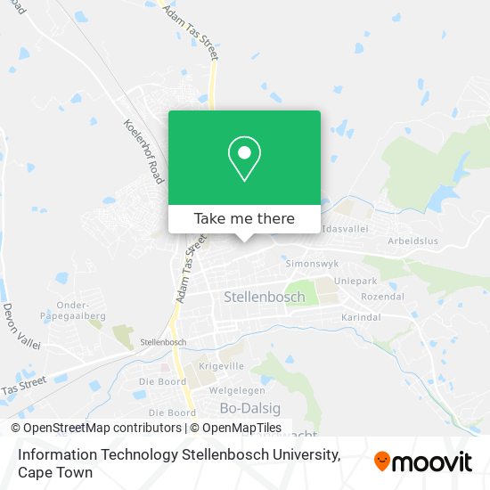 Information Technology Stellenbosch University map