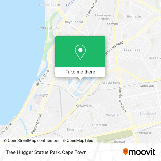 Tree Hugger Statue Park map
