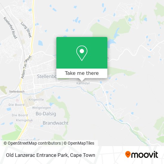 How to get to Old Lanzerac Entrance Park in Stellenbosch by Train?