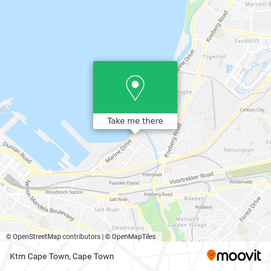 Ktm Cape Town map