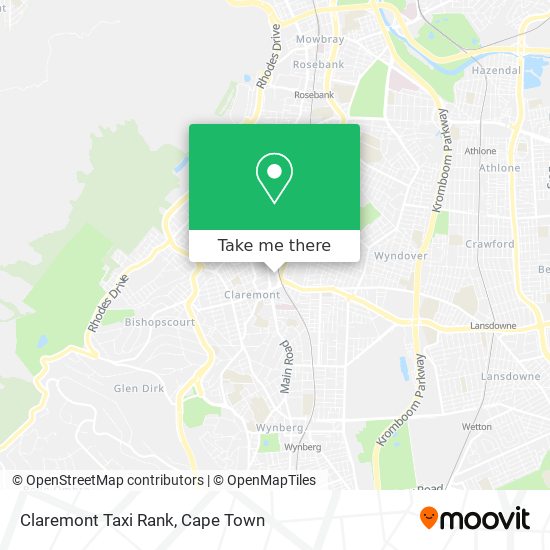 Claremont Taxi Rank map