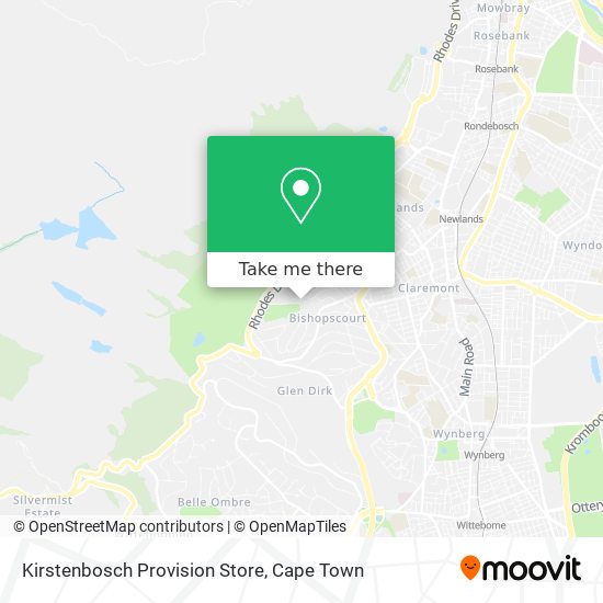 Kirstenbosch Provision Store map