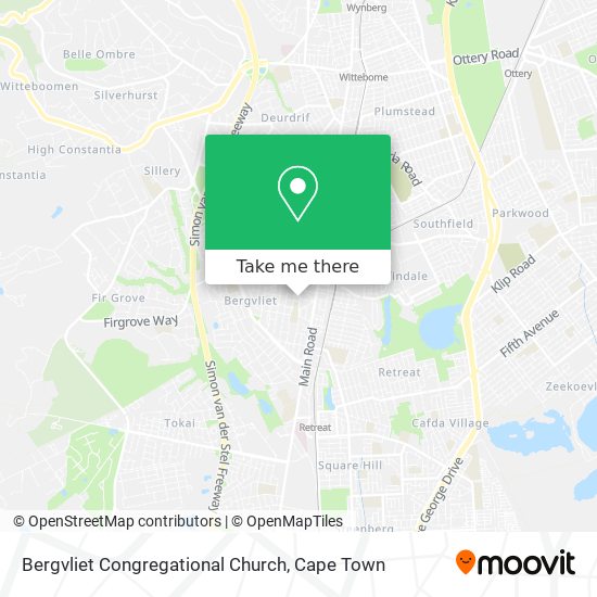 Bergvliet Congregational Church map