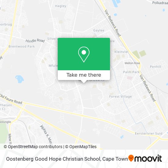 Oostenberg Good Hope Christian School map