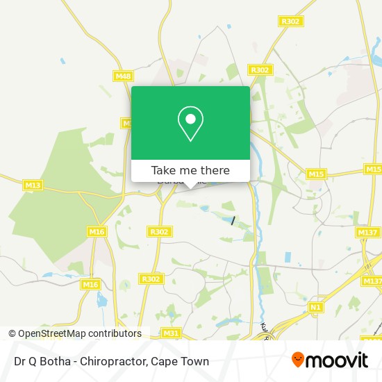 Dr Q Botha - Chiropractor map