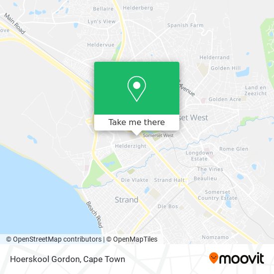 Hoerskool Gordon map