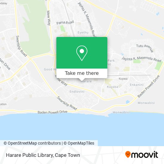 Harare Public Library map