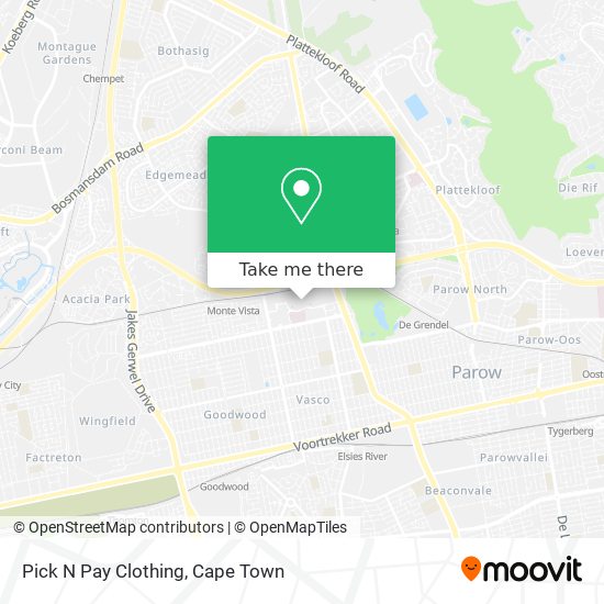 Pick N Pay Clothing map