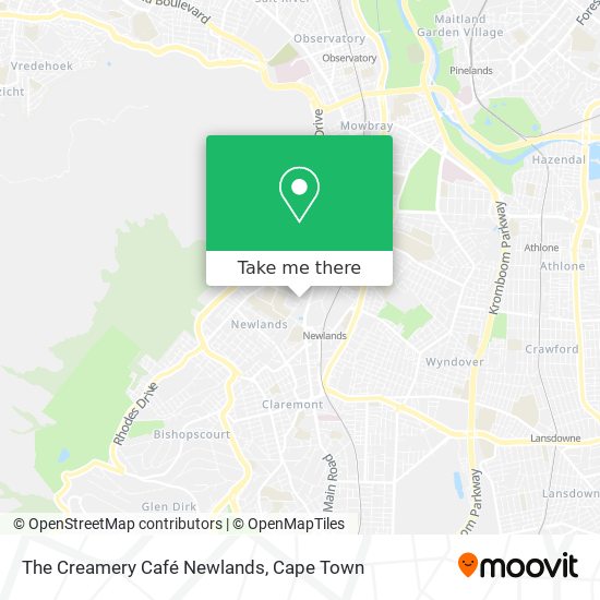 The Creamery Café Newlands map