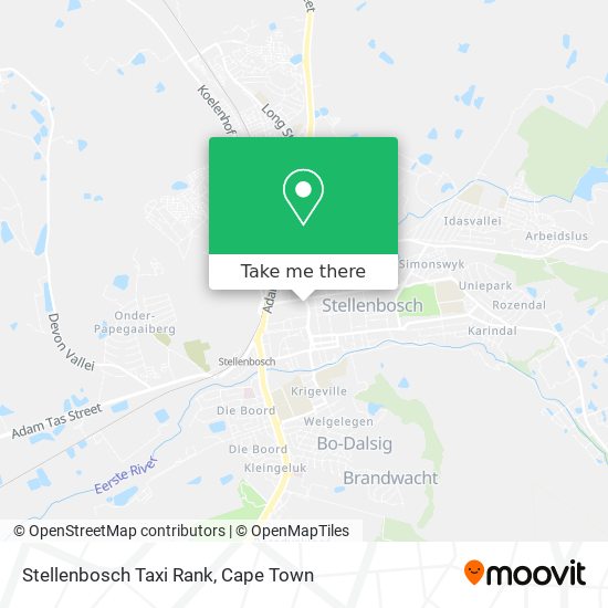 Stellenbosch Taxi Rank map