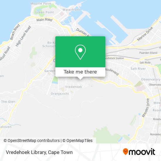 Vredehoek Library map