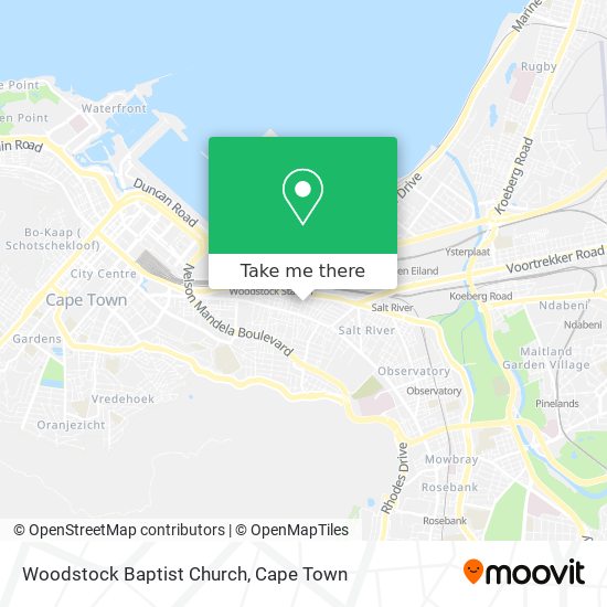 Woodstock Baptist Church map