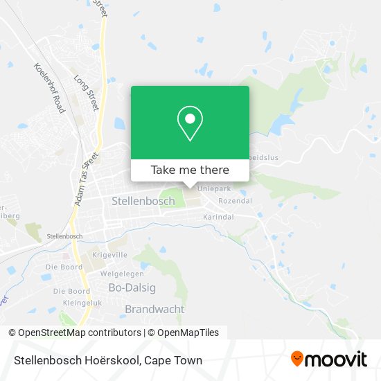 Stellenbosch Hoërskool map