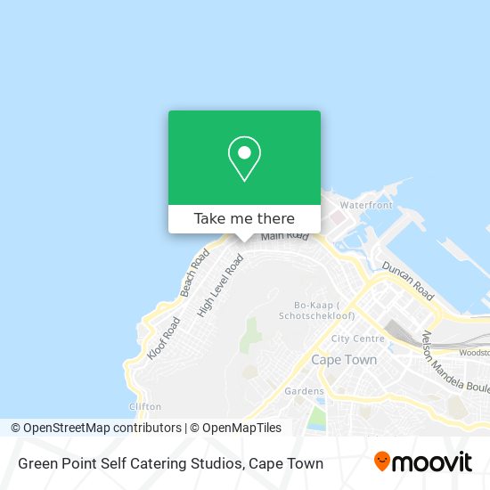 Green Point Self Catering Studios map