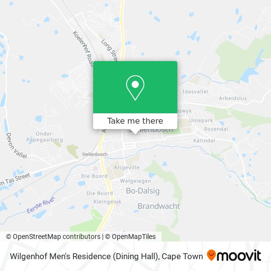 Wilgenhof Men's Residence (Dining Hall) map