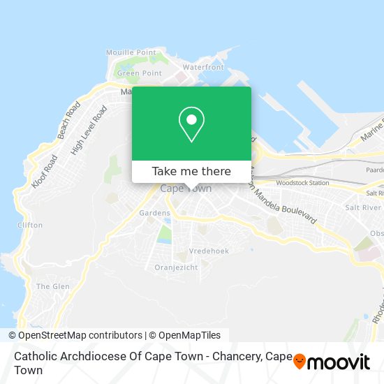 Catholic Archdiocese Of Cape Town - Chancery map