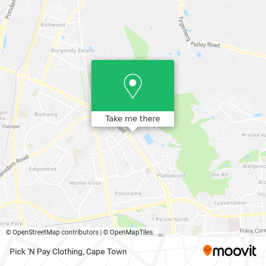 Pick 'N Pay Clothing map