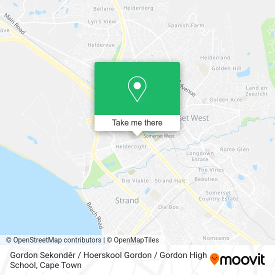 Gordon Sekondêr / Hoerskool Gordon / Gordon High School map