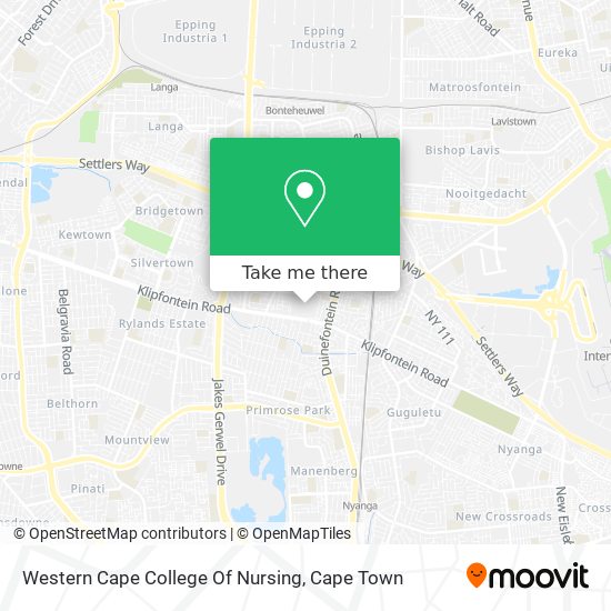 Western Cape College Of Nursing map