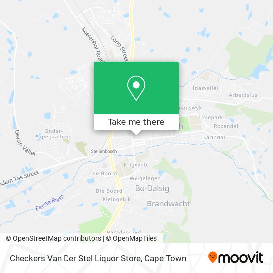 Checkers Van Der Stel Liquor Store map