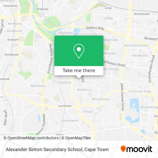 Alexander Sinton Secondary School map
