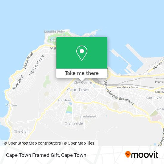 Cape Town Framed Gift map