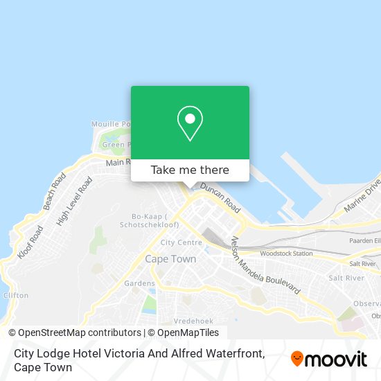 City Lodge Hotel Victoria And Alfred Waterfront map