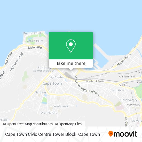 Cape Town Civic Centre Tower Block map