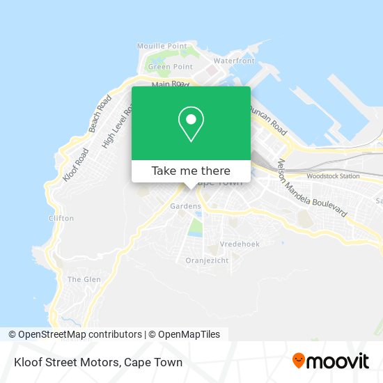 Kloof Street Motors map