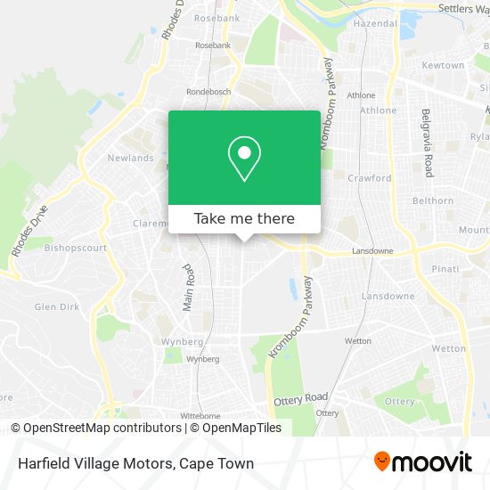 Harfield Village Motors map