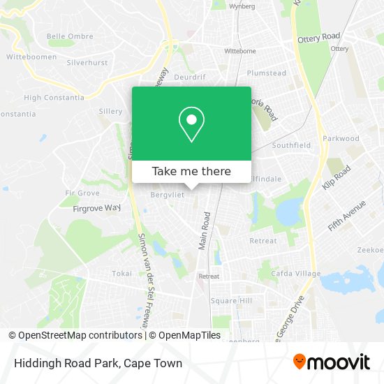 Hiddingh Road Park map