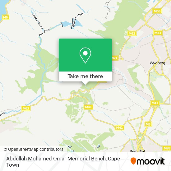 Abdullah Mohamed Omar Memorial Bench map