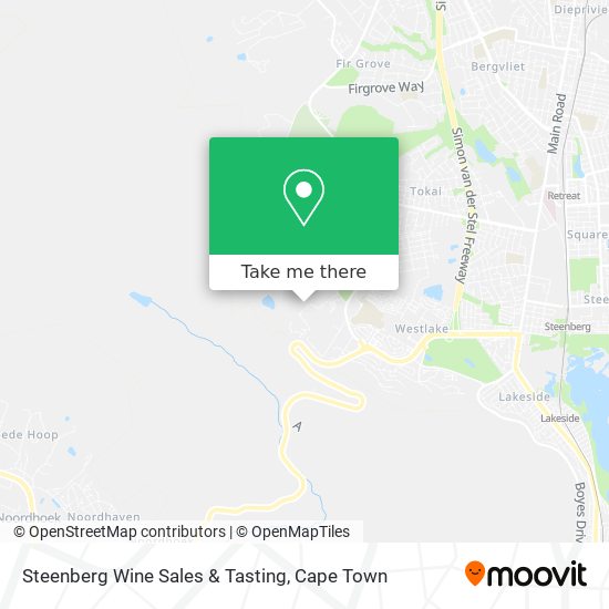 Steenberg Wine Sales & Tasting map